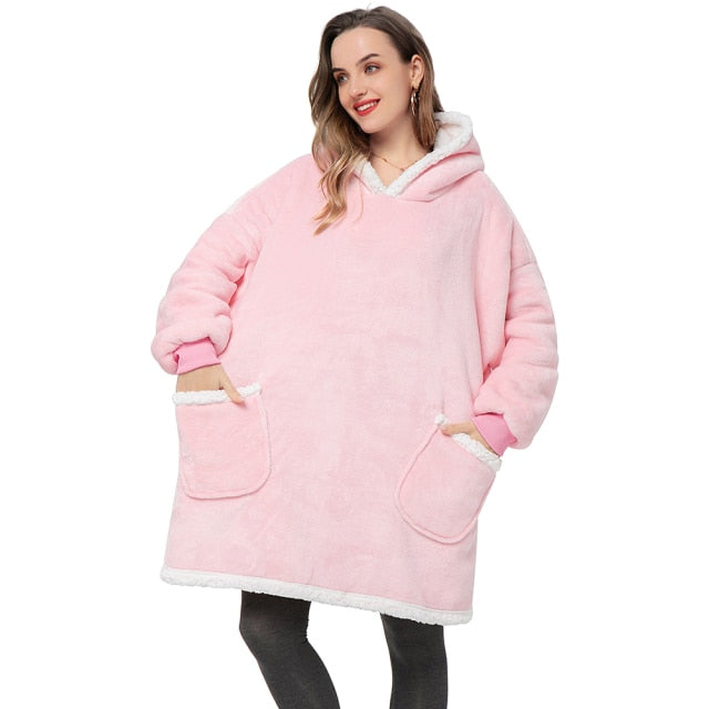 Oversized hoodie blanket