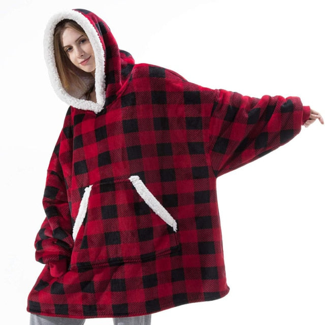 Oversized hoodie blanket