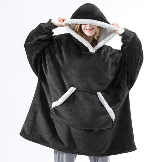 Oversized hoodie blanket