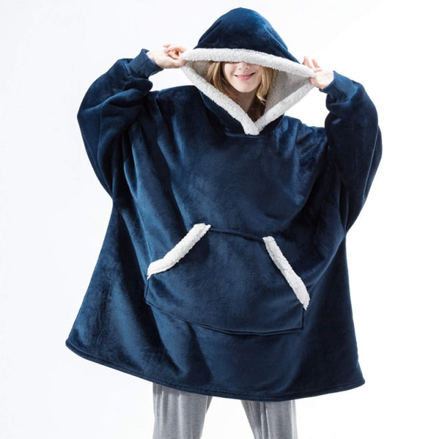 Oversized hoodie blanket