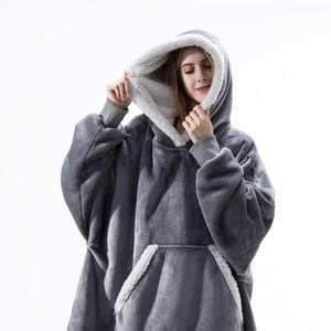 Oversized hoodie blanket