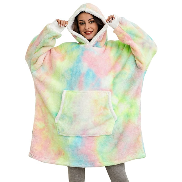 Oversized hoodie blanket