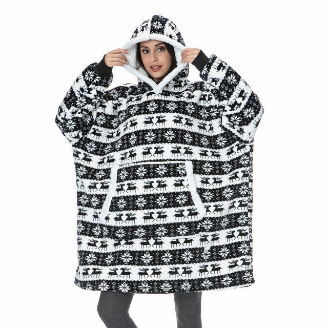 Oversized hoodie blanket