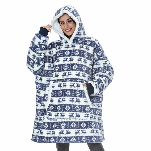 Oversized hoodie blanket